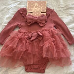 Pink Baby Outfit with Headband